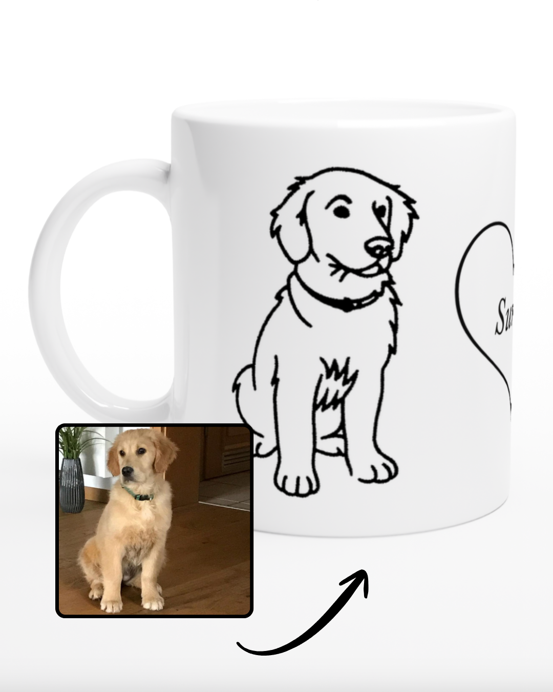 Personalisierte Tasse mit Haustier Portrait - Unikat für Tierfreunde
