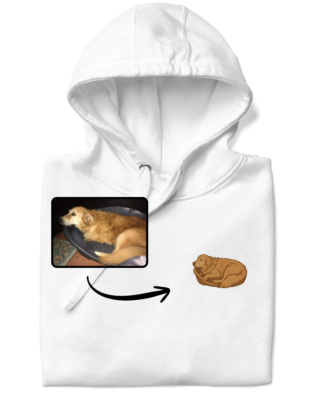 Personalisierter Hoodie mit Haustier Portrait - Unisex - Unikat für Tierfreunde