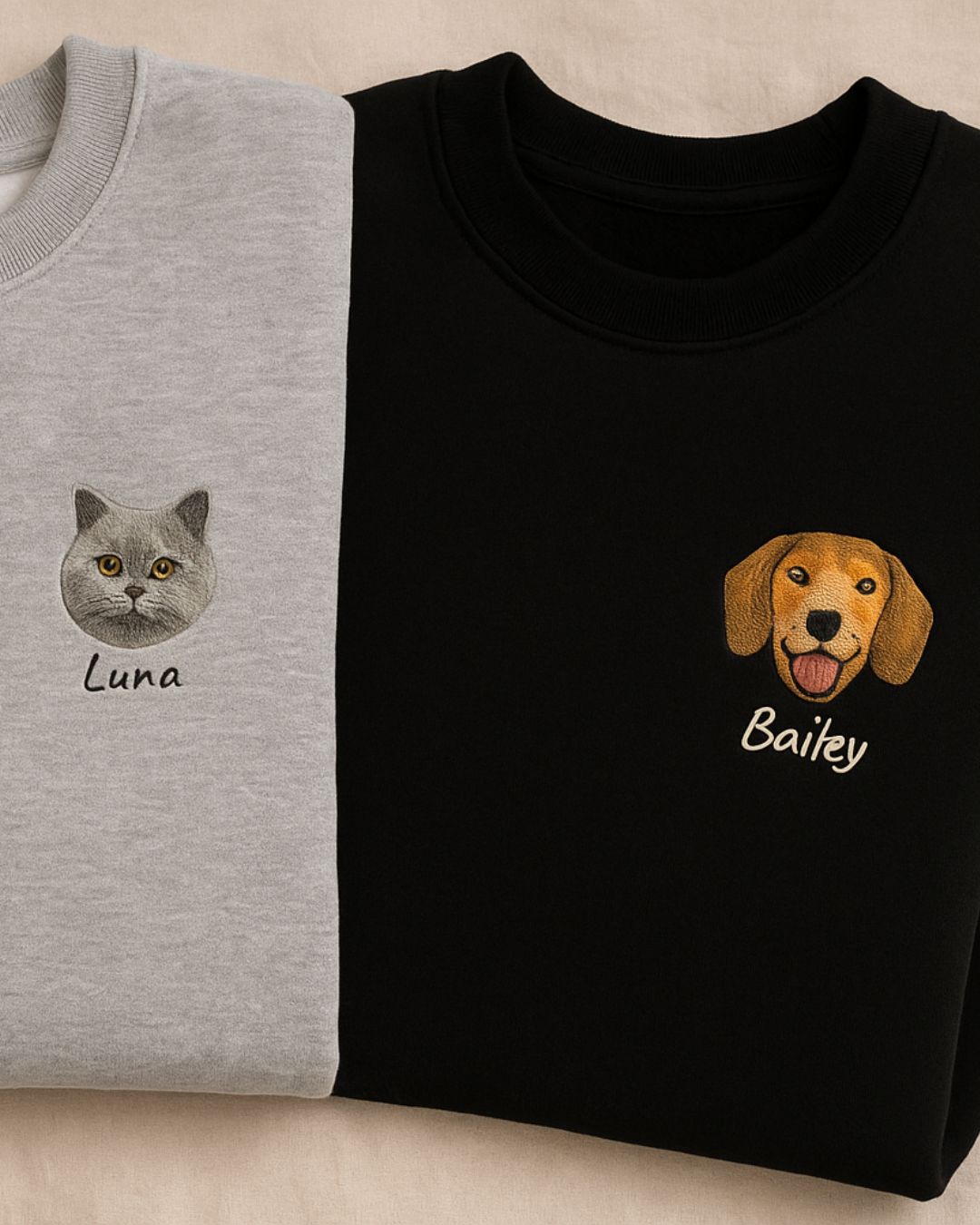 Personalisierter Hoodie mit Haustier Portrait - Unisex - Unikat für Tierfreunde