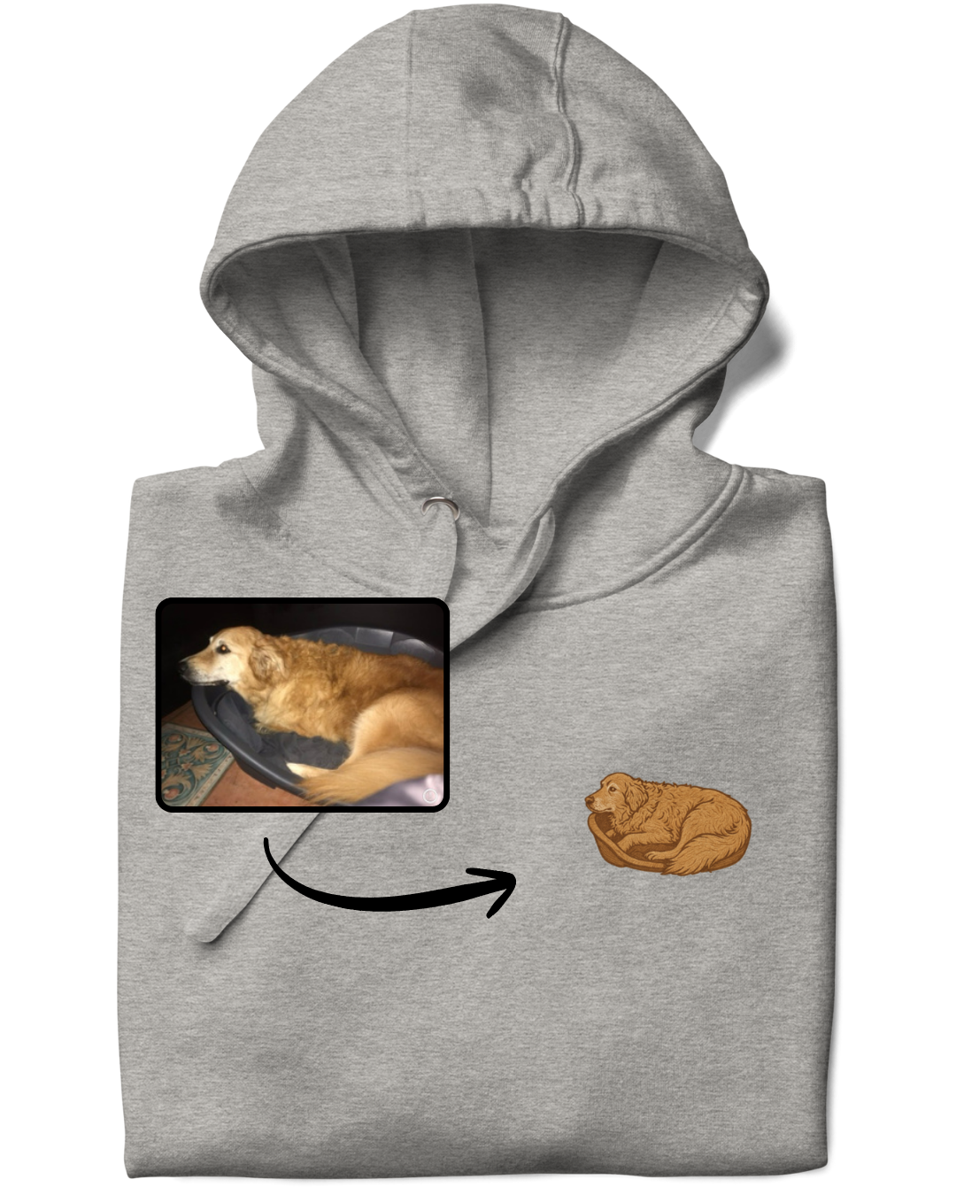 Personalisierter Hoodie mit Haustier Portrait - Unisex - Unikat für Tierfreunde