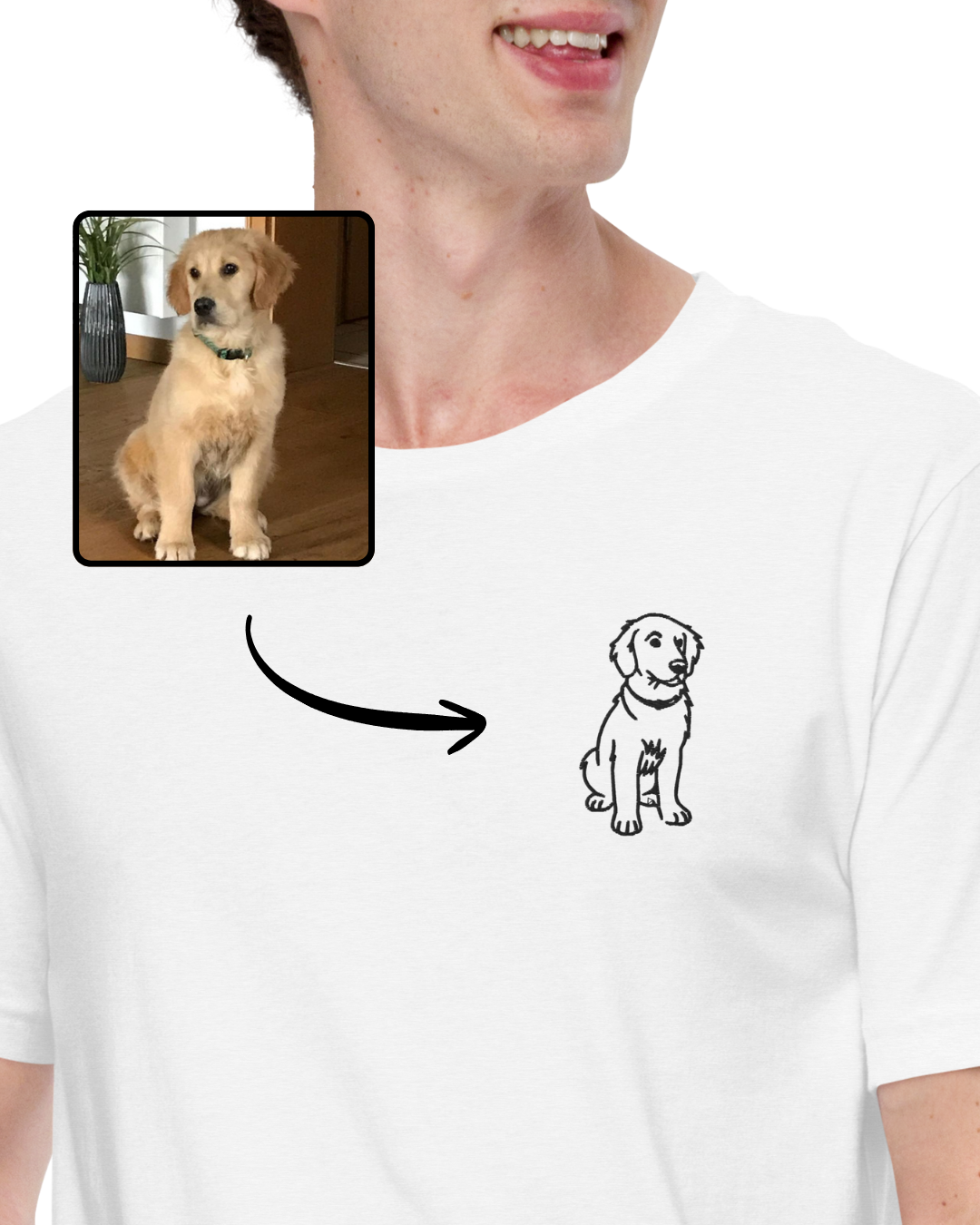 Personalisiertes T-Shirt mit Haustier Portrait - Unisex - Unikat für Tierfreunde