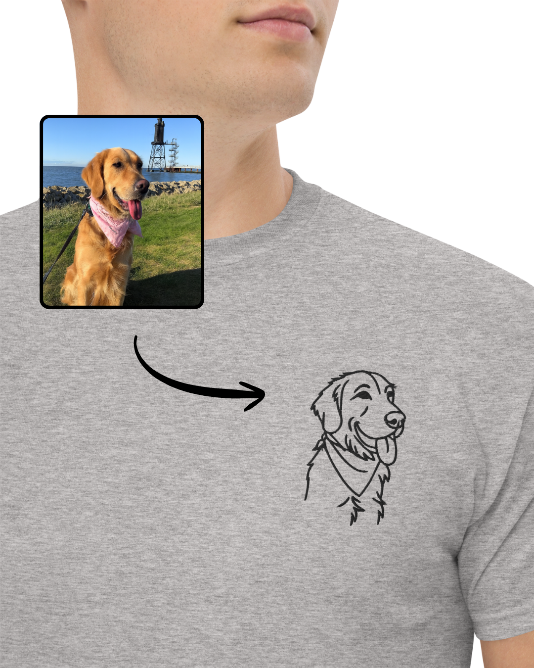 Personalisiertes T-Shirt mit Haustier Portrait - Unisex - Unikat für Tierfreunde
