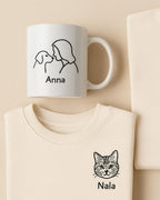 Personalisierte Tasse mit Haustier Portrait - Unikat für Tierfreunde