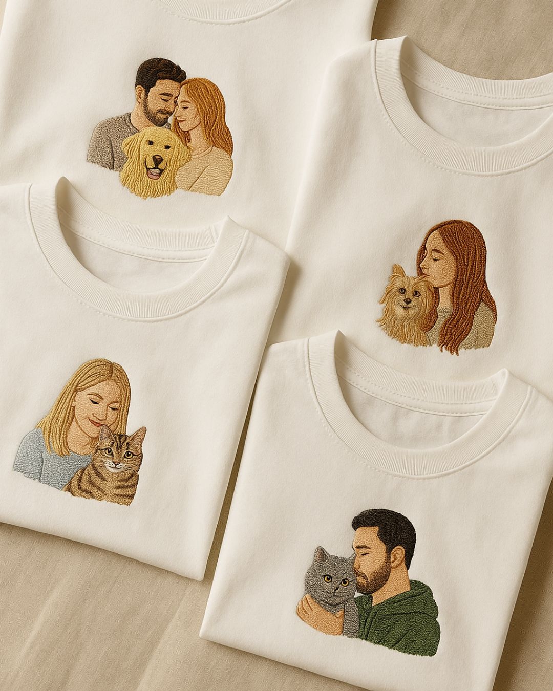 Personalisiertes T-Shirt mit Haustier Portrait - Unisex - Unikat für Tierfreunde