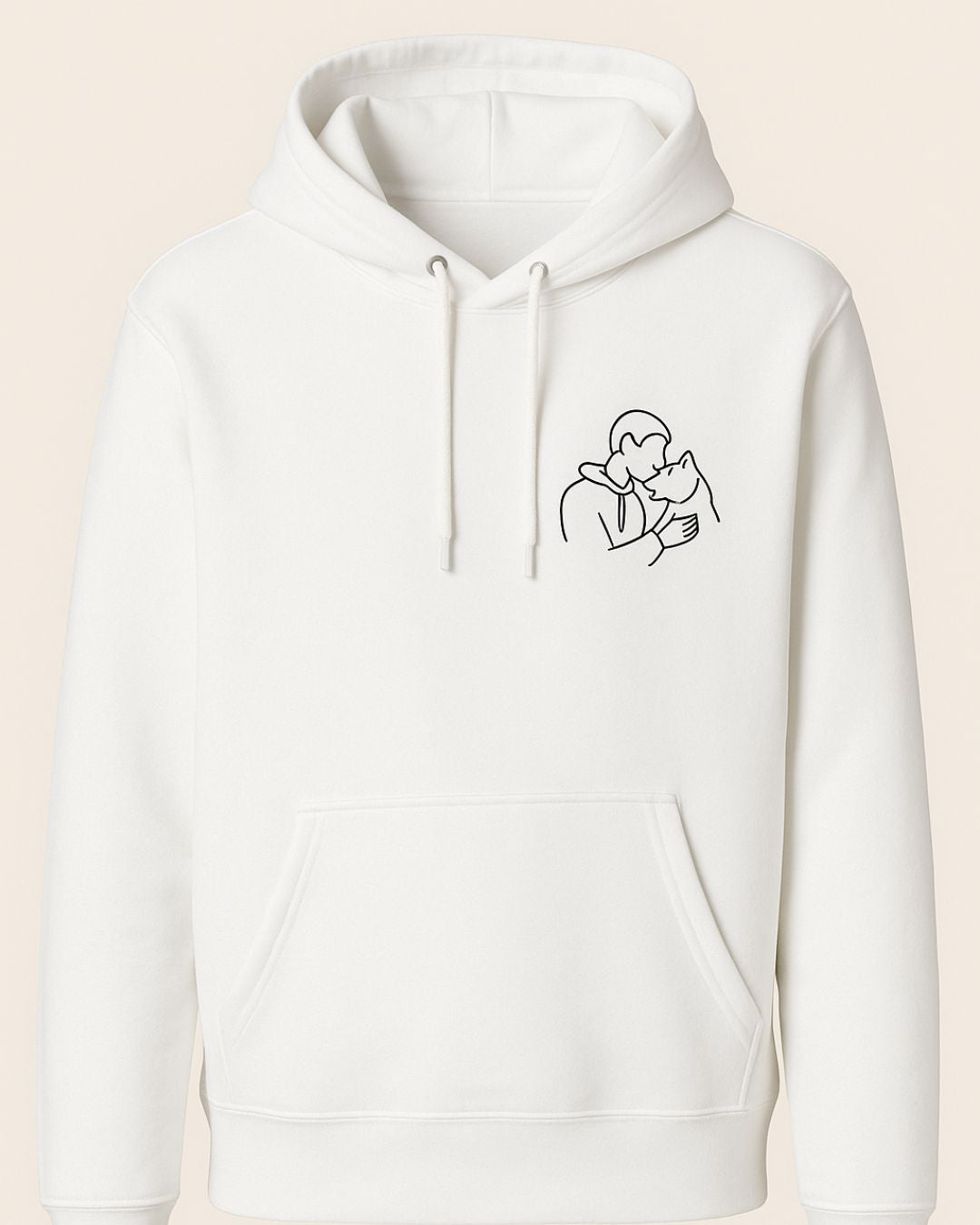 Personalized hoodie with pet portrait - unisex - unique item for animal lovers