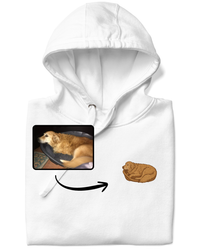 Personalized hoodie with pet portrait - unisex - unique item for animal lovers