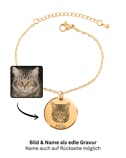 Pet Portrait Bracelet - Personalized Engraving with Your Photo