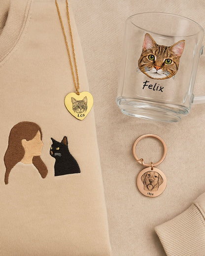 Pet Portrait Bracelet - Personalized Engraving with Your Photo