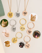 Haustier Portrait Halskette Herz – personalisierte Gravur mit deinem Foto