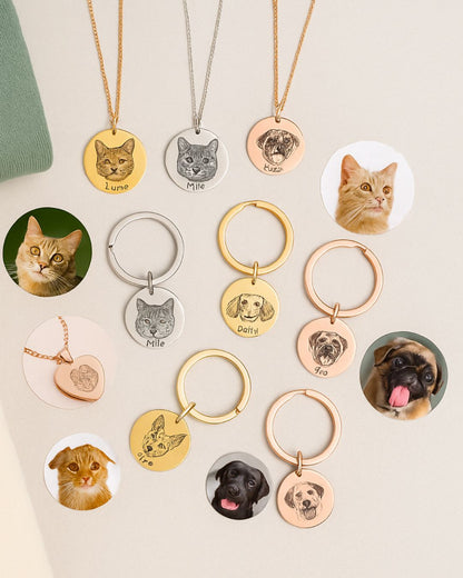 Pet Portrait Bracelet - Personalized Engraving with Your Photo