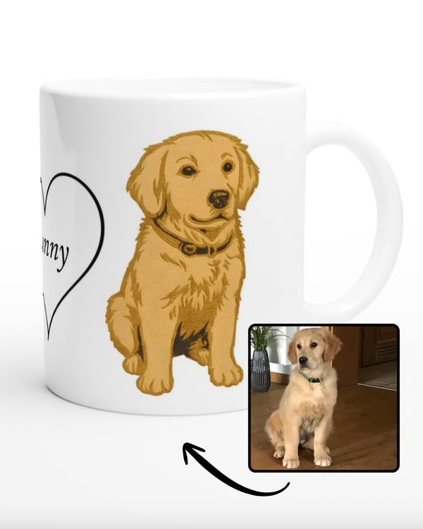Personalisierte Tasse mit Haustier Portrait - Unikat für Tierfreunde