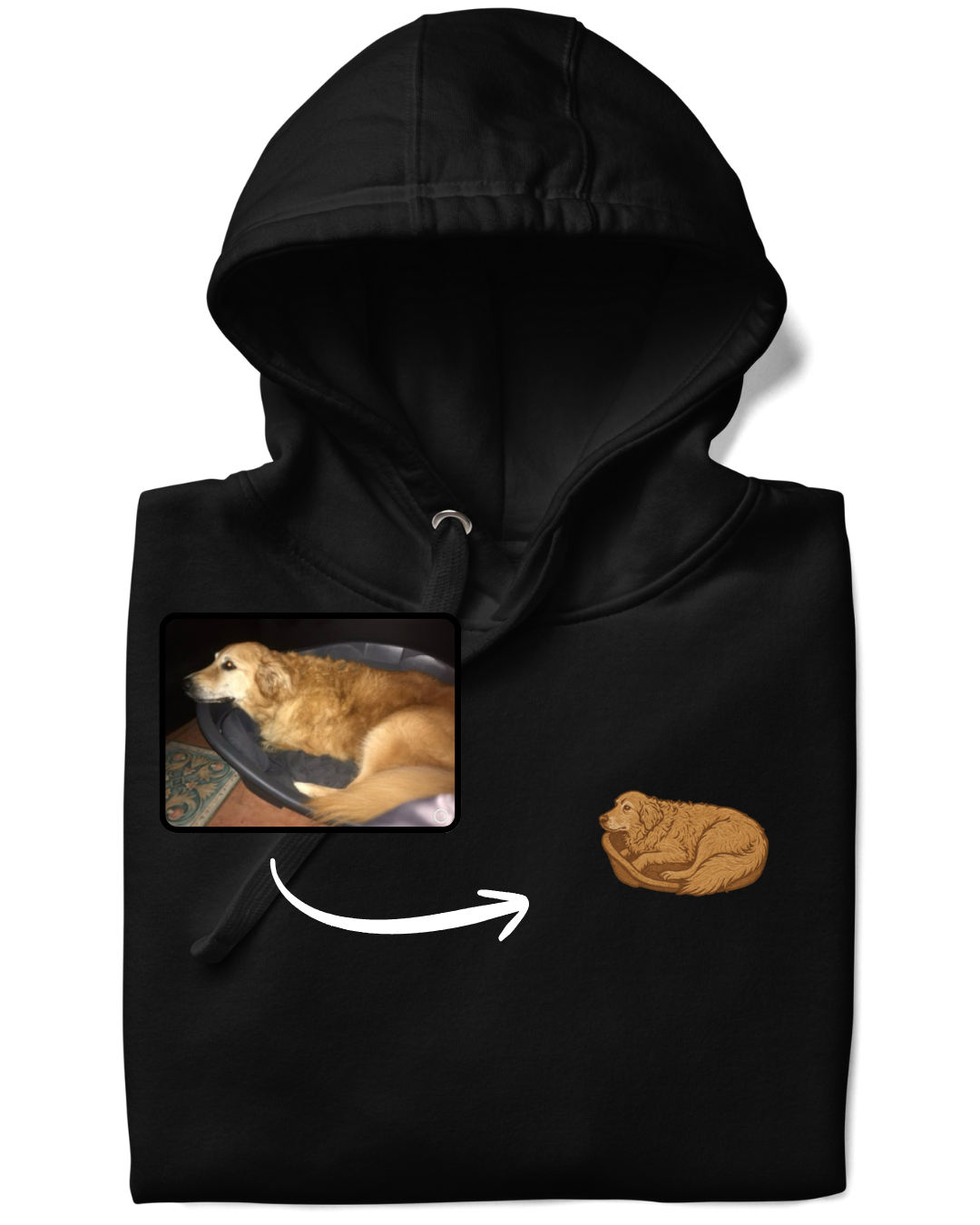 Personalized hoodie with pet portrait - unisex - unique item for animal lovers