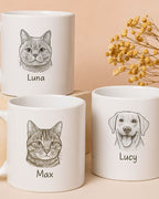 Personalisierte Tasse mit Haustier Portrait - Unikat für Tierfreunde